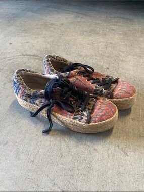 Call It Spring Multicolor Woven Platform Sneakers